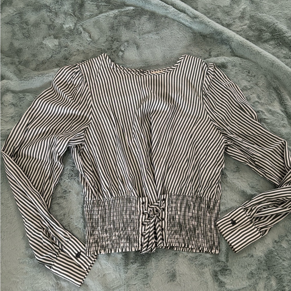 Striped Top with cinched waist!
